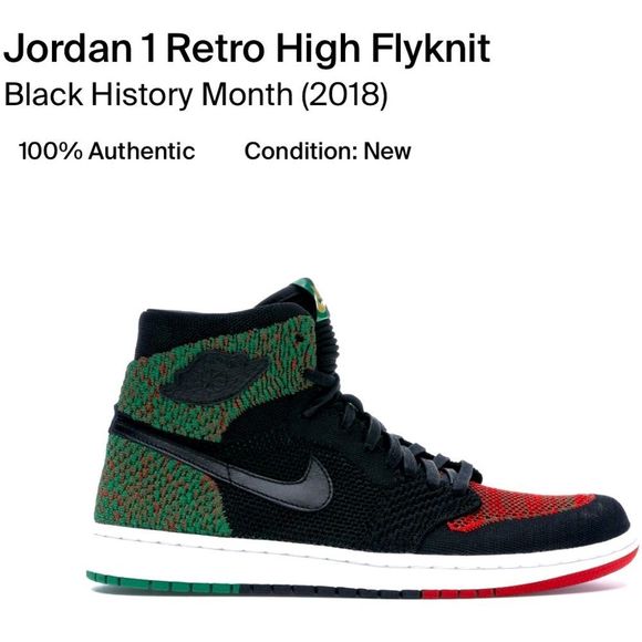 Jordan Other - Jordan 1 Retro High Flyknit Black History Month
